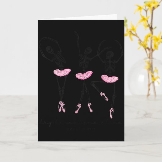 Halloween Dancing Skeleton Dry Bones Come Alive Ch Karte (Gelbe Blume)