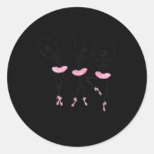 Halloween Dancing Skeleton Dry Bones Come Alive Ch Runder Aufkleber (Vorderseite)