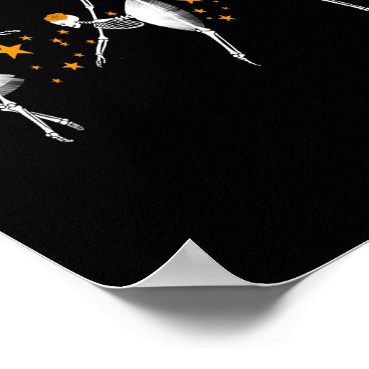 Halloween Dancing Skeleton Llerina Llet Women Girl Poster (Ecke)