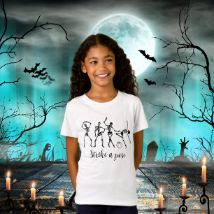 Halloween Dancing Skeleton Pose Funny T-Shirt