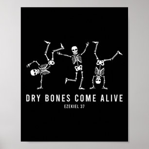 Halloween Dancing Skeleton Trockenknochen kommen L Poster