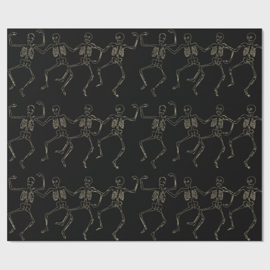 Halloween Dancing Skeletons Geschenkpapier (Flach)