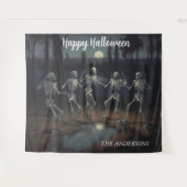 Halloween Dancing Skeletons Hintergrund Wandteppich (Vorderseite (Horizontal))