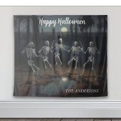Halloween Dancing Skeletons Hintergrund Wandteppich
