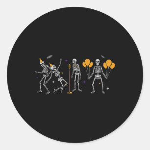 Halloween Dancing Skeletts Party Ballon Music Cu Runder Aufkleber