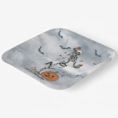 Halloween Dancing Skeletts Party Pappteller (Gewinkelt)