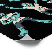 Halloween Dancing Zombies Tance Challenge Boys Gir Poster (Ecke)