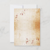 Halloween Danke für die Hochzeitgotik der Bilderra Einladung (Rückseite)