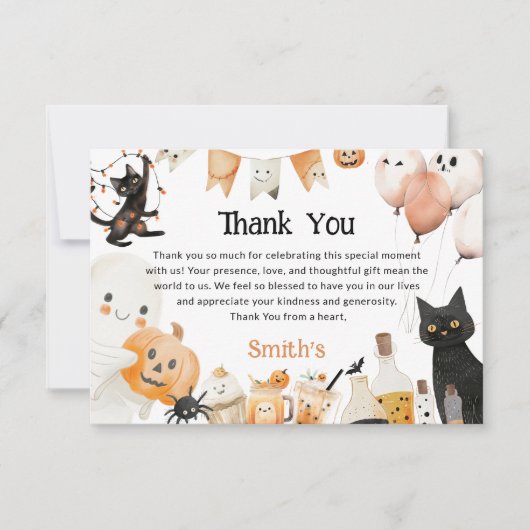 Halloween Dankeskarte (Vorderseite)