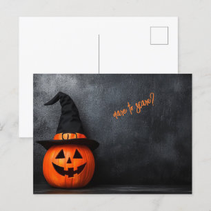 Halloween Dare to Scare Pumpkin Postkarte