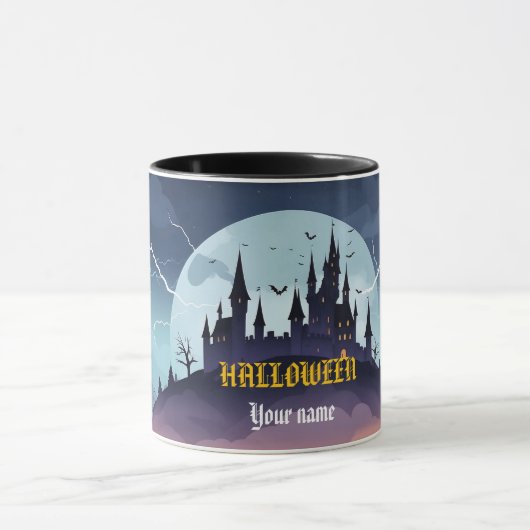 Halloween Dark Castle Personalisierung Tasse (Zentrum)