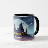 Halloween Dark Castle Personalisierung Tasse (VorderseiteRechts)