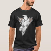 Halloween Dark Crow mit Illuminati-Kette - gotisch T-Shirt (Vorderseite)