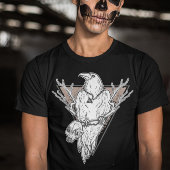 Halloween Dark Crow mit Illuminati-Kette - gotisch T-Shirt