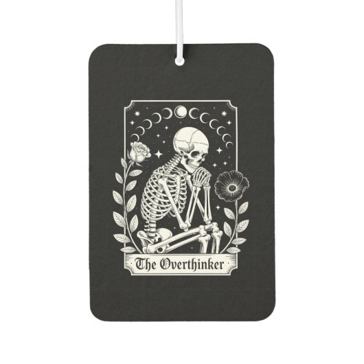 Halloween Dark Gothic Skeleton Overthinker Autolufterfrischer (Vorderseite)