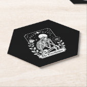 Halloween Dark Gothic Skeleton Overthinker Untersetzer (angewinkelt)