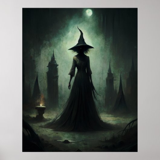 Halloween Dark Hexe Poster (Vorne)