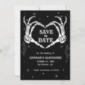 Halloween Dark Moody Gothic Wedding Save The Date (Vorderseite)
