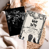 Halloween Dark Moody Gothic Wedding Save the Date