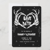 Halloween Dark Moody Gothic Wedding Save The Date (Vorderseite)