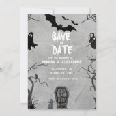 Halloween Dark Moody Gothic Wedding Save the Date (Vorderseite)