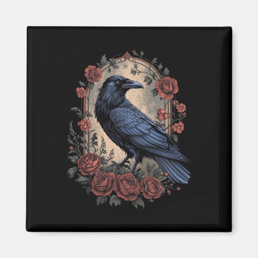 Halloween Dark Mysterious Witchy Natasy Fantasy Magnet (Vorne)