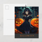 HALLOWEEN DARK VAMPIRE PRINCESS POSTKARTE (Vorne/Hinten)