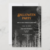 Halloween Dark Woods Party Einladung (Vorderseite)