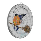 Halloween Dart Board Hexenkürbis Dartscheibe (Vorderseite Links)