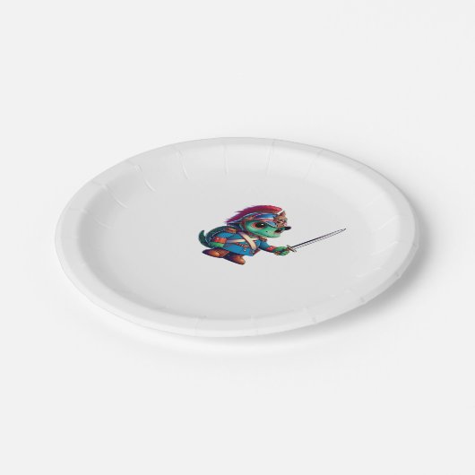 Halloween, das reguläre Reptil der britischen Drac Pappteller (Schrägansicht)