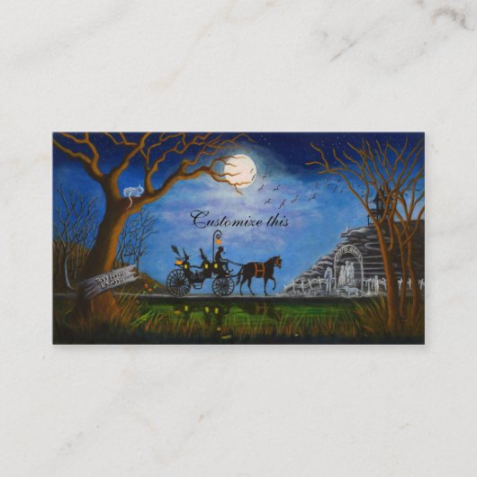 Halloween, das themenorientierte Visitenkarte (Vorderseite)