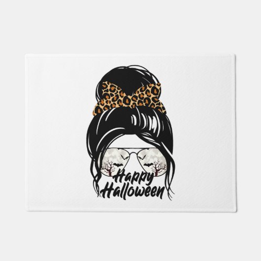 Halloween Day 2021 Halloween Leopard Mama Fußmatte (Vorderseite)