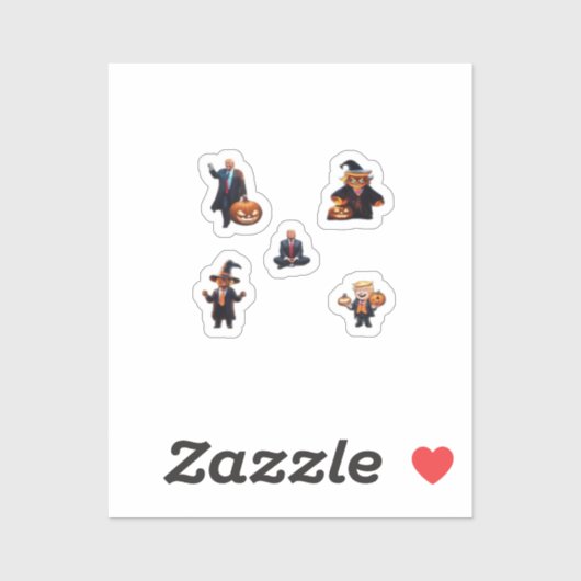 Halloween Day - Trumpkin Classic Aufkleber (Blatt)