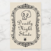 Halloween Deadnight Shade Drinks Funny Spooky Weinetikett (Einzelnes Label)