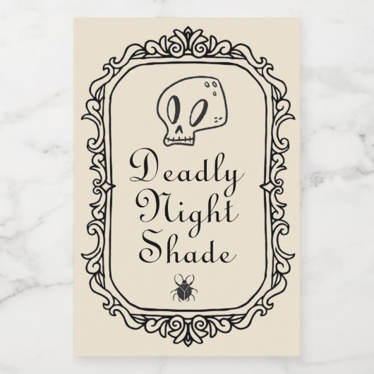Halloween Deadnight Shade Drinks Funny Spooky Weinetikett (Einzelnes Label)