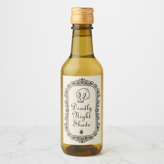 Halloween Deadnight Shade Drinks Funny Spooky Weinetikett (Vorderseite)