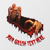 Halloween Decals Custom Gory Zombie Window Decal Fensteraufkleber (Blatt)