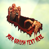 Halloween Decals Custom Gory Zombie Window Decal Fensteraufkleber (Blatt 3)