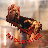 Halloween Decals Custom Gory Zombie Window Decal Fensteraufkleber (Blatt 2)