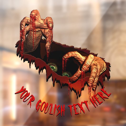 Halloween Decals Custom Gory Zombie Window Decal Fensteraufkleber (Blatt 2)