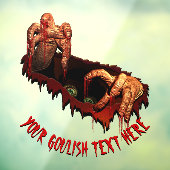 Halloween Decals Custom Gory Zombie Window Decal Fensteraufkleber (Blatt 3)