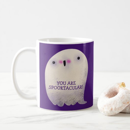 Halloween Decke Trick oder Treat Niedlich Spooky G Kaffeetasse (Mit Donut)