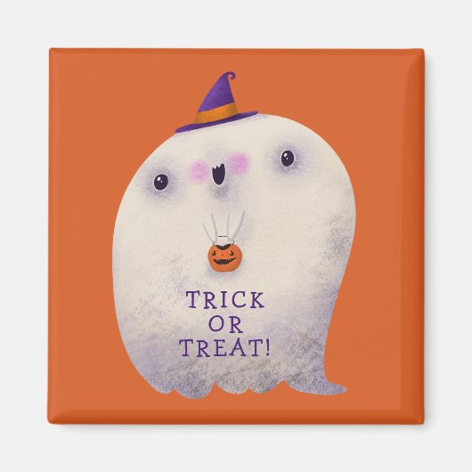 Halloween Decke Trick oder Treat Niedlich Spooky G Magnet (Vorne)