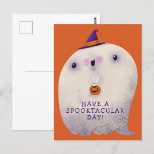 Halloween Decke Trick oder Treat Niedlich Spooky G Postkarte