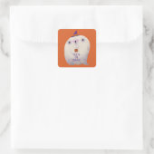 Halloween Decke Trick oder Treat Niedlich Spooky G Quadratischer Aufkleber (Tasche)