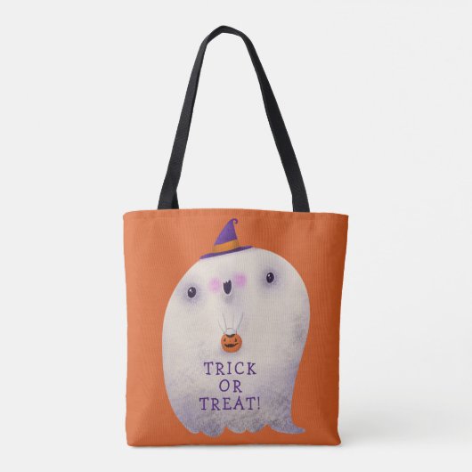 Halloween Decke Trick oder Treat Niedlich Spooky G Tasche (Rückseite)