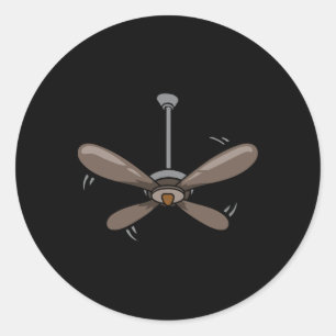 Halloween Deckenventilator Kostüm Funny Lazy Letzt Runder Aufkleber