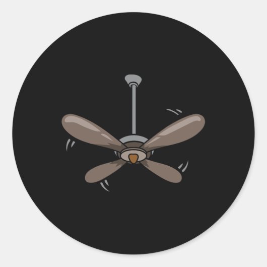 Halloween Deckenventilator Kostüm Funny Lazy Letzt Runder Aufkleber (Vorderseite)