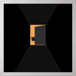 Halloween Decor Black Cat Poster