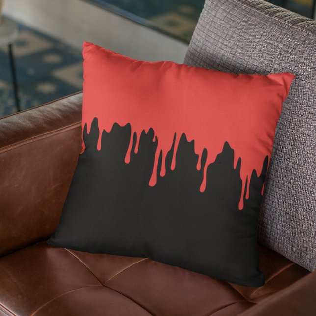 Halloween Decor Red Blopping Kissen (Halloween Decor Red Blood Dripping Throw Pillow
)